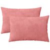 vidaXL Funda de almohada 2 pcs HEERLEN Rosa 50 x 70 cm Terciopelo