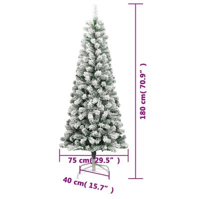 vidaXL Árbol de Navidad artificial con bisagras 300 LED y bolas 180 cm