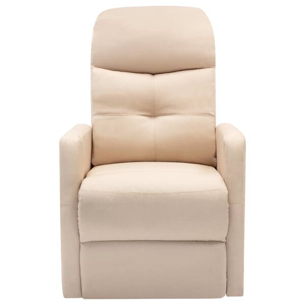 vidaXL Sill&oacute;n de masaje elevable tela color crema