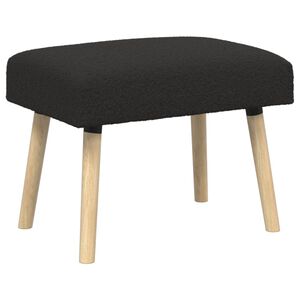 vidaXL Banco Liso Negro 60 x 40 x 45 cm Boucl&eacute;