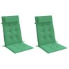 vidaXL Cojines de silla con respaldo alto 2 uds tela Oxford verde