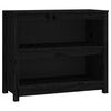 vidaXL Estanter&iacute;a madera maciza de pino negra 80x35x68 cm