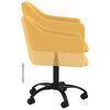 vidaXL Sillas de comedor giratorias 4 unidades terciopelo amarillo
