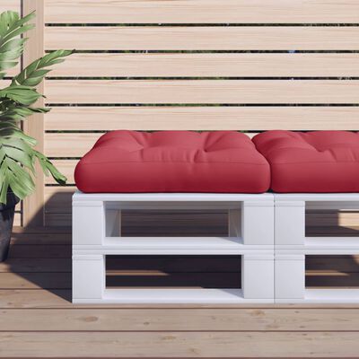 vidaXL Cojín para muebles de palets tela rojo tinto 60x60x12 cm