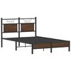 vidaXL Estructura de cama sin colch&oacute;n madera marr&oacute;n roble 120x190 cm