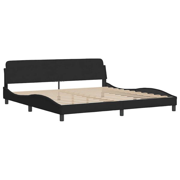 vidaXL Estructura cama sin colch&oacute;n terciopelo negro 200x200 cm