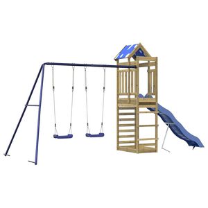 vidaXL Parque infantil de exterior madera de pino impregnada