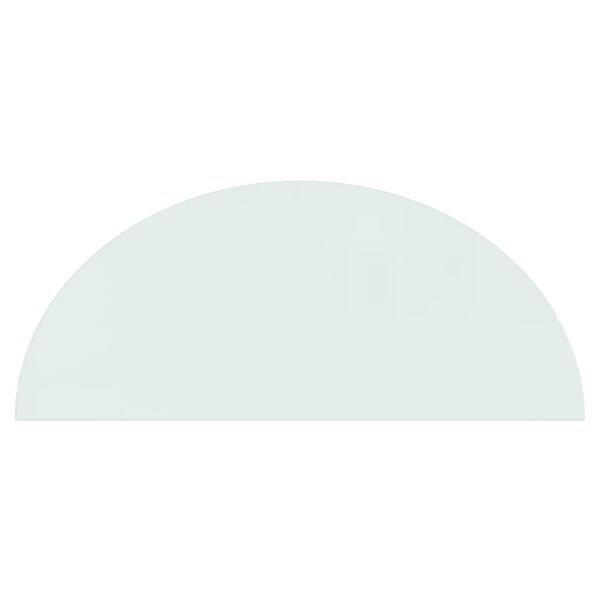 vidaXL Placa de vidrio para chimenea semicircular 1200x500 mm