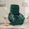 vidaXL Sillón eléctrico reclinable elevable de tela verde oscuro