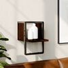 vidaXL Estante de pared con barra marrón roble 20x25x30 cm
