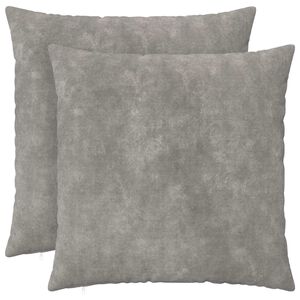 vidaXL Coj&iacute;n HEERLEN 2 uds. Gris Claro Microfibra de forro polar