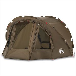 vidaXL Tienda de pesca 2 personas impermeable verde oliva