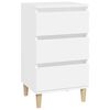 vidaXL Mesita de noche madera contrachapada blanca 40x35x70 cm