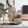 vidaXL Sill&oacute;n reclinable masaje reposapi&eacute;s cuero sint&eacute;tico capuchino