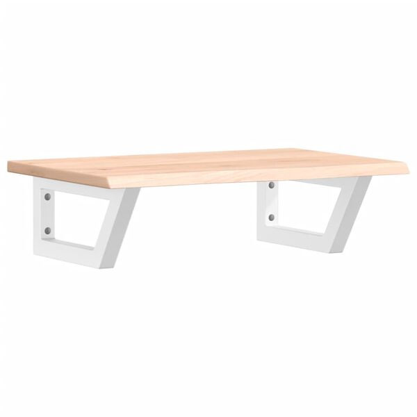 vidaXL Estante de lavabo de pared de acero y madera maciza de roble