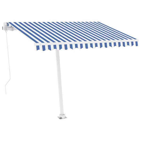 vidaXL Toldo de pie manual retr&aacute;ctil naranja y marr&oacute;n 350x250 cm