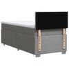 vidaXL Cama box spring con colch&oacute;n tela gris claro 80x200 cm
