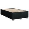 vidaXL Cama box spring con colch&oacute;n tela negro 120x200 cm