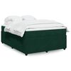 vidaXL Cama box spring con colch&oacute;n terciopelo verde oscuro 160x200 cm