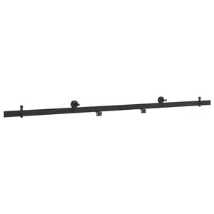 vidaXL Kit de herrajes para puerta corredera 200 cm Acero Negro