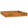 vidaXL Bandeja de madera de teca maciza 50x50 cm