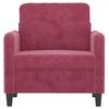vidaXL Sillón de terciopelo rojo tinto 60 cm