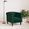 vidaXL Sill&oacute;n de terciopelo verde oscuro