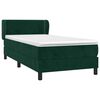 vidaXL Cama box spring con colch&oacute;n terciopelo verde oscuro 90x200 cm