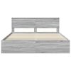 vidaXL Estructura de cama con cabecera Gris Sonoma 200 x 200 cm