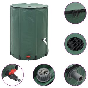 vidaXL Tanque de agua de lluvia plegable 750 L