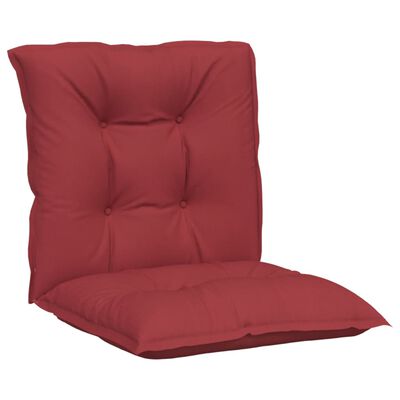 vidaXL Cojines para sillas de jardín 6 unidades vino rojo 100x50x7 cm