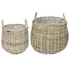 vidaXL Cesta de Maceta GENDT 2 uds. Gris natural Rat&aacute;n Kubu