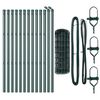 vidaXL Valla con Poste Verde 0,4 x 25 m Acero y PVC