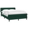 vidaXL Cama box spring con colch&oacute;n terciopelo verde oscuro 160x220 cm