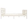 vidaXL Estructura cama doble pequeña madera maciza blanco 120x190 cm