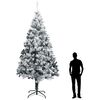 vidaXL Árbol de Navidad artificial PVC verde nieve flocado 400 cm