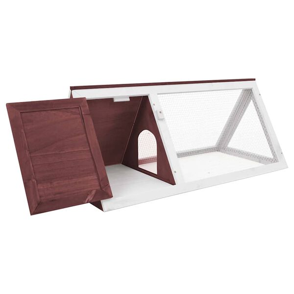 vidaXL Conejera jaula de animales de madera marrón