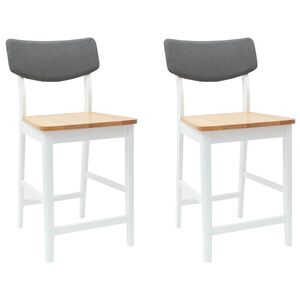 vidaXL Sillas de comedor 2 uds. Madera de Caucho S&oacute;lido