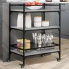 vidaXL Carrito de cocina madera ingenier&iacute;a gris Sonoma 65x40x86,5 cm