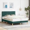 vidaXL Estructura de cama con cabecera Verde oscuro 120 x 190 cm tela