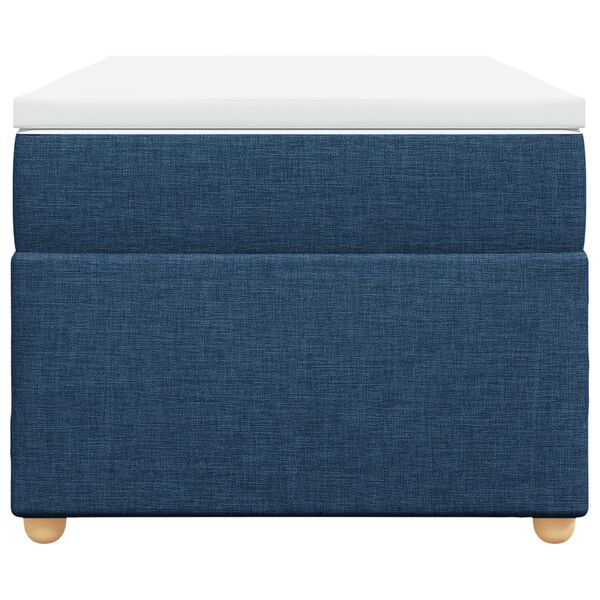 vidaXL Cama box spring con colch&oacute;n tela azul 90x200 cm
