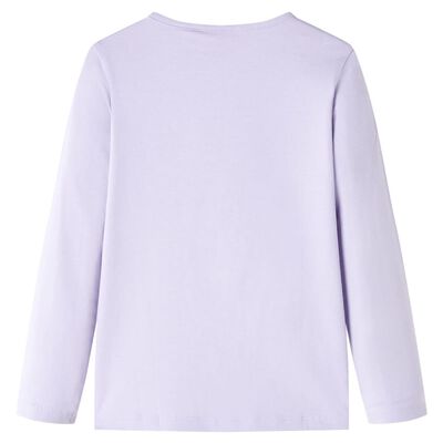 Camiseta infantil de manga larga lila claro 92