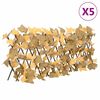 vidaXL Enrejado expansible de arce artificial naranja 5 uds 180x30 cm