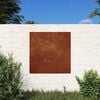 vidaXL Adorno de pared de jard&iacute;n acero corten dise&ntilde;o sol 55x55 cm