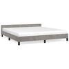vidaXL Estructura de cama sin colch&oacute;n terciopelo gris claro 160x200 cm