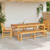 vidaXL Conjunto de Comedor de Jard&iacute;n 5 pcs Marr&oacute;n