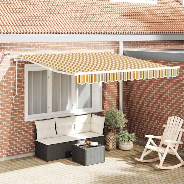 vidaXL Toldo Retr&aacute;ctil Multicolor 300 x 250 cm Poli&eacute;ster y metal