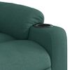 vidaXL Sill&oacute;n de masaje reclinable de tela verde oscuro