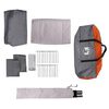 vidaXL Tienda familiar con porche 9 personas impermeable gris naranja