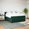 vidaXL Cama box spring con colch&oacute;n terciopelo verde oscuro 200x200 cm